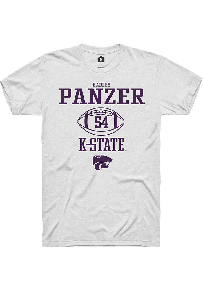 Hadley Panzer K-State Wildcats White Rally NIL Sport Icon Short Sleeve T Shirt