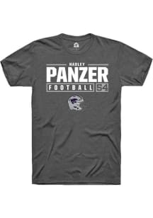 Hadley Panzer  K-State Wildcats Dark Grey Rally NIL Stacked Box Short Sleeve T Shirt