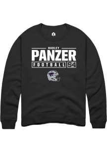 Hadley Panzer Rally Mens Black K-State Wildcats NIL Stacked Box Crew Sweatshirt