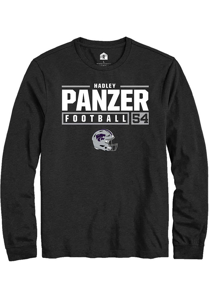 Hadley Panzer K-State Wildcats Black Rally NIL Stacked Box Long Sleeve T Shirt
