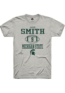 Jaelen Smith  Michigan State Spartans Ash Rally NIL Sport Icon Short Sleeve T Shirt