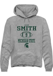 Jaelen Smith  Rally Michigan State Spartans Mens Grey NIL Sport Icon Long Sleeve Hoodie