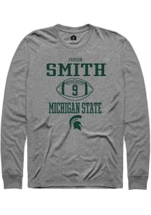 Jaelen Smith  Michigan State Spartans Grey Rally NIL Sport Icon Long Sleeve T Shirt