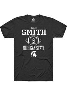 Jaelen Smith  Michigan State Spartans Black Rally NIL Sport Icon Short Sleeve T Shirt