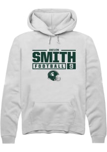 Jaelen Smith  Rally Michigan State Spartans Mens White NIL Stacked Box Long Sleeve Hoodie