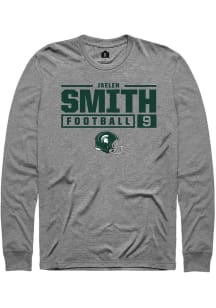 Jaelen Smith  Michigan State Spartans Grey Rally NIL Stacked Box Long Sleeve T Shirt