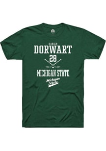 Karsen Dorwart Green Michigan State Spartans NIL Sport Icon Short Sleeve T Shirt
