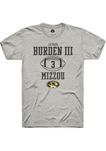 Luther Burden III  Missouri Tigers Ash Rally NIL Sport Icon Short Sleeve T Shirt