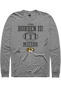 Luther Burden III  Missouri Tigers Graphite Rally NIL Sport Icon Long Sleeve T Shirt