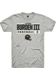 Luther Burden III  Missouri Tigers Ash Rally NIL Stacked Box Short Sleeve T Shirt