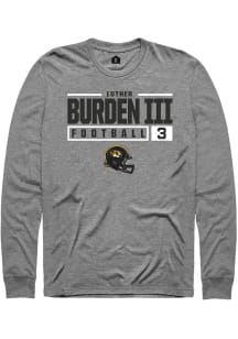 Luther Burden III  Missouri Tigers Graphite Rally NIL Stacked Box Long Sleeve T Shirt