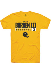 Luther Burden III  Missouri Tigers Gold Rally NIL Stacked Box Short Sleeve T Shirt