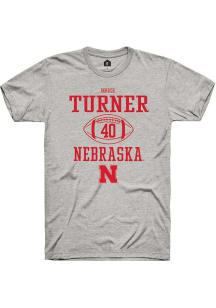 Brice Turner Ash Nebraska Cornhuskers NIL Sport Icon Short Sleeve T Shirt