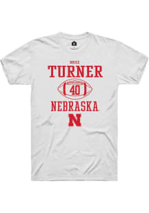Brice Turner White Nebraska Cornhuskers NIL Sport Icon Short Sleeve T Shirt