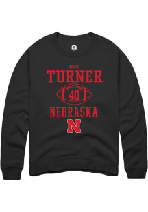 Brice Turner Rally Mens Black Nebraska Cornhuskers NIL Sport Icon Crew Sweatshirt