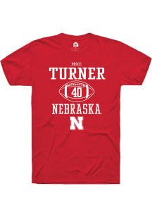 Brice Turner Red Nebraska Cornhuskers NIL Sport Icon Short Sleeve T Shirt