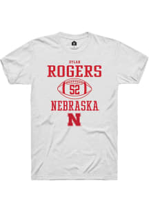 Dylan Rogers White Nebraska Cornhuskers NIL Sport Icon Short Sleeve T Shirt