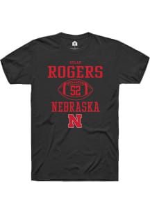 Dylan Rogers Black Nebraska Cornhuskers NIL Sport Icon Short Sleeve T Shirt