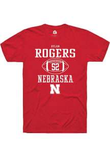 Dylan Rogers Red Nebraska Cornhuskers NIL Sport Icon Short Sleeve T Shirt