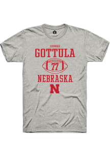 Gunnar Gottula Ash Nebraska Cornhuskers NIL Sport Icon Short Sleeve T Shirt