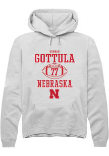 Gunnar Gottula Rally Mens White Nebraska Cornhuskers NIL Sport Icon Hooded Sweatshirt