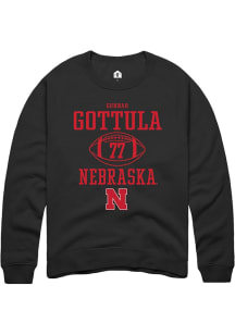 Gunnar Gottula Rally Mens Black Nebraska Cornhuskers NIL Sport Icon Crew Sweatshirt