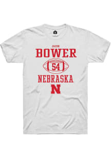 Jacob Bower White Nebraska Cornhuskers NIL Sport Icon Short Sleeve T Shirt