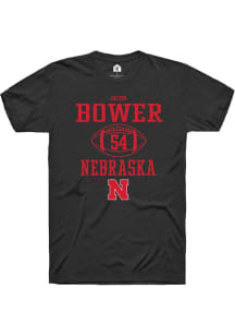 Jacob Bower Black Nebraska Cornhuskers NIL Sport Icon Short Sleeve T Shirt