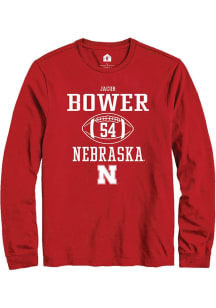 Jacob Bower Rally Mens Red Nebraska Cornhuskers NIL Sport Icon Tee