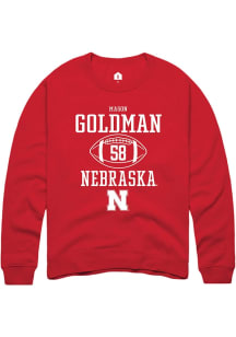 Mason Goldman Rally Mens Red Nebraska Cornhuskers NIL Sport Icon Crew Sweatshirt