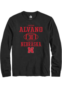 Tristan Alvano Rally Mens Black Nebraska Cornhuskers NIL Sport Icon Tee