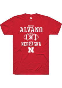 Tristan Alvano Red Nebraska Cornhuskers NIL Sport Icon Short Sleeve T Shirt