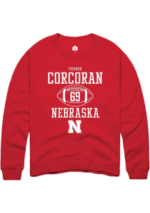 Turner Corcoran Rally Mens Red Nebraska Cornhuskers NIL Sport Icon Crew Sweatshirt