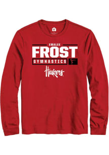 Emalee Frost Rally Mens Red Nebraska Cornhuskers NIL Stacked Box Tee
