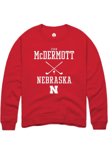 Evan McDermott Rally Mens Red Nebraska Cornhuskers NIL Sport Icon Crew Sweatshirt