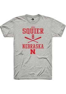 Abbie Squier Ash Nebraska Cornhuskers NIL Sport Icon Short Sleeve T Shirt
