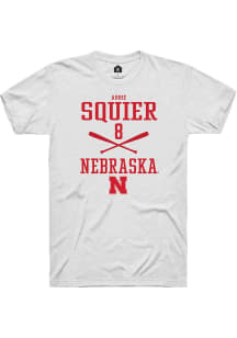 Abbie Squier White Nebraska Cornhuskers NIL Sport Icon Short Sleeve T Shirt