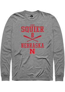 Abbie Squier Rally Mens Graphite Nebraska Cornhuskers NIL Sport Icon Tee