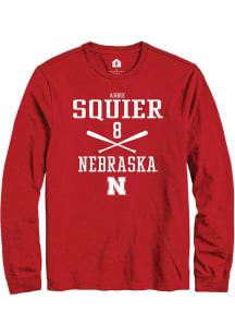 Abbie Squier Rally Mens Red Nebraska Cornhuskers NIL Sport Icon Tee