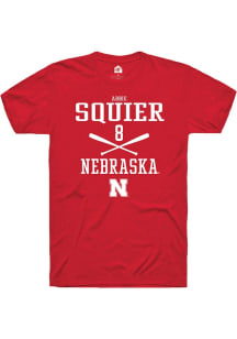 Abbie Squier Red Nebraska Cornhuskers NIL Sport Icon Short Sleeve T Shirt
