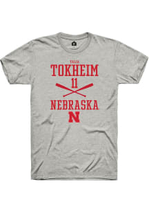 Talia Tokheim Ash Nebraska Cornhuskers NIL Sport Icon Short Sleeve T Shirt