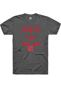 Talia Tokheim Dark Grey Nebraska Cornhuskers NIL Sport Icon Short Sleeve T Shirt