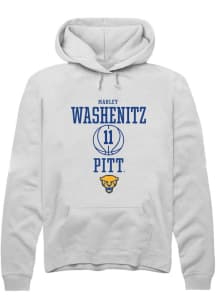 Marley Washenitz Rally Mens White Pitt Panthers NIL Sport Icon Hooded Sweatshirt