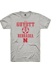 Ella Guyott Ash Nebraska Cornhuskers NIL Sport Icon Short Sleeve T Shirt