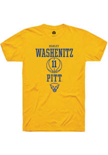 Marley Washenitz Gold Pitt Panthers NIL Sport Icon Short Sleeve T Shirt