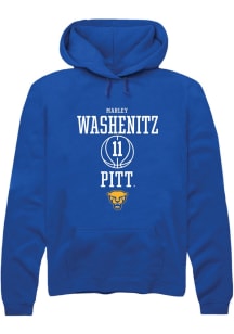 Marley Washenitz Rally Mens Blue Pitt Panthers NIL Sport Icon Hooded Sweatshirt