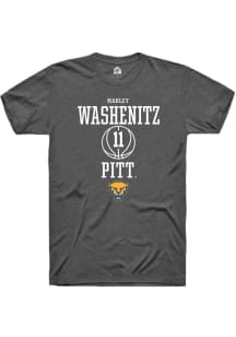 Marley Washenitz Dark Grey Pitt Panthers NIL Sport Icon Short Sleeve T Shirt