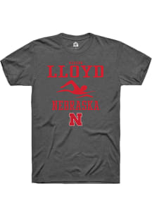 Madison Lloyd Dark Grey Nebraska Cornhuskers NIL Sport Icon Short Sleeve T Shirt