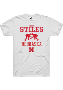 Ethan Stiles White Nebraska Cornhuskers NIL Sport Icon Short Sleeve T Shirt