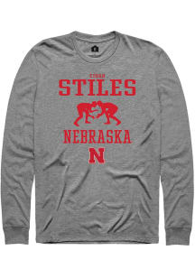 Ethan Stiles Rally Mens Graphite Nebraska Cornhuskers NIL Sport Icon Tee